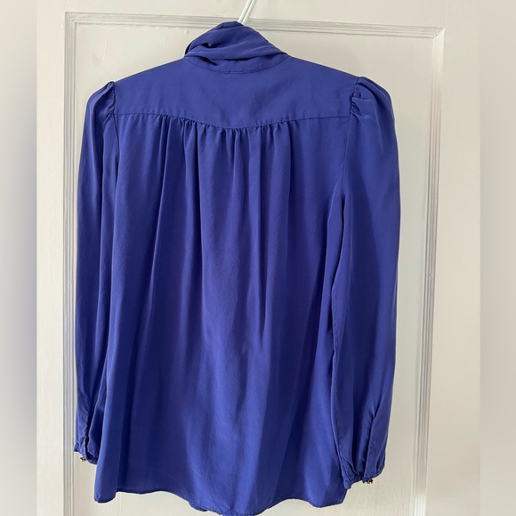 Royal blue Juicy Couture bow blouse - Picture 5 of 6